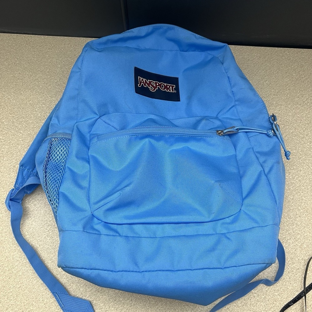 JANSPORT BLUE Dust Cross‎ Town PLUS School Backpack With Front Pocket 17"